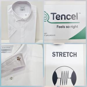 [예작]슬림핏/솔리드/모달 스트레치/스냅/기본/반팔 YJ4MBS252 W