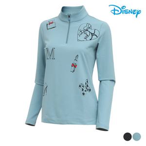 [디즈니골프]여성 패턴 반폴라 반집업 티셔츠 (DN3LTS006-SB)_US