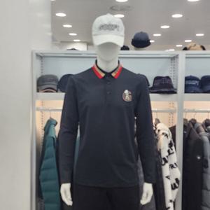 [디즈니골프]남성 카라 패턴 티셔츠 (DO1MTS005-BK)_US