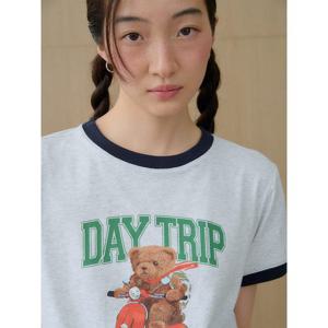 (165842AY22) [에잇세컨즈] 베어 링거 티셔츠  라이트 그레이