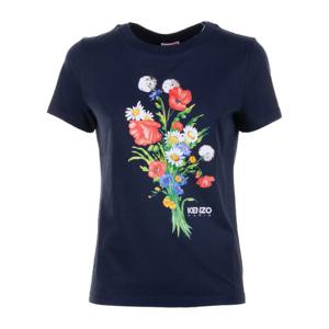 겐조 다크 블루 빅 플로럴 프린트 티셔츠 FF62TS2574SO 77