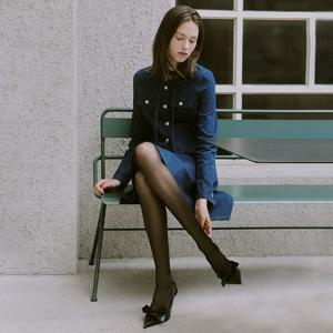 [SATIN] A라인 데님 스커트 O253T301