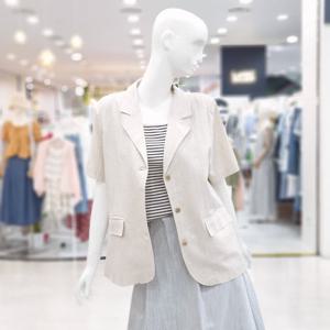 [ab.f.z]심플 포켓 포인트 반팔 린넨 자켓 FSPZZ3J04H