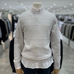 [지오지아]셔닐 긴팔 풀오버 라운트 니트_AAF1ER1104_LGR_DG