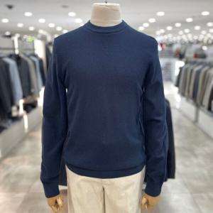 [지오지아]워셔블 베이직 라운드 니트 티셔츠_AAF1ER1102_NV_DG