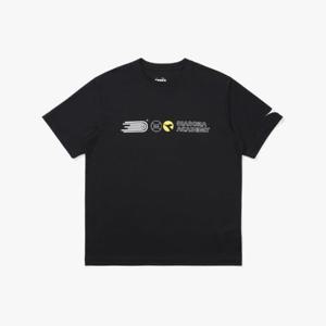 디아도라반팔티 AQS D5123TRS24BLK 테크니컬 윙 테니스 반팔 티셔츠 BLACK