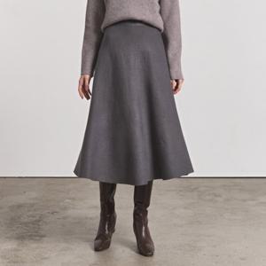 [리안뉴욕][공식] 니트 플레어 롱스커트