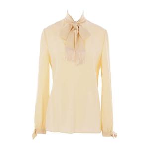 발렌티노 보우 타이 넥 프린지 디테일 블라우스 7B3AEAV2 21BET