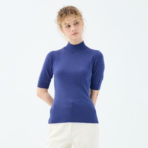 [유닛]캐시미어 반폴라 골지 니트 탑 UFKKMN333N