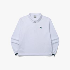 디아도라긴팔티 AQS D5122TTL34SWH 테니스 하프집업 긴팔 티셔츠 우먼 WHITE