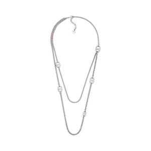 디올 CD 네이비 네클리스 실버 피니쉬 메탈 N2015WOMMT-D000