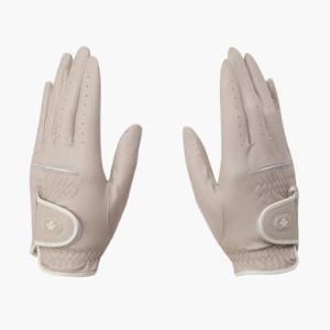 데상트골프장갑 GQC DP32WFGL91-BEGG 여성 양피 양손 장갑 / Beige