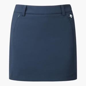 데상트골프스커트 GQC DP32WFSK98-GBLG 여성 사이드 배색 H라인 스커트 / Green Blue