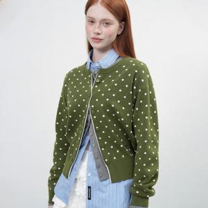 WOMAN 세미 루즈핏 도트 가디건 [3COL] / WBE3L04511