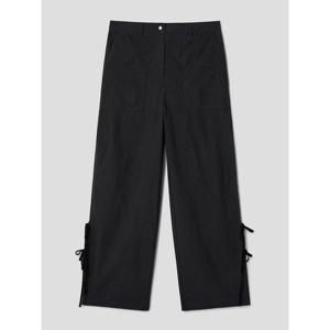 (355821LY35) [에잇세컨즈] 밑단 슬릿 리본 디테일 스트레이트 팬츠  블랙