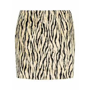 [ROTATE] 라프리마 여성 니 Length 미디 프린트 페이크 퍼 스커트 114247858 베이지 /8