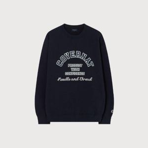 M 커버낫긴팔티 CQK CO2501CR42-DN 클래식 아치로고 맨투맨 Dark Navy