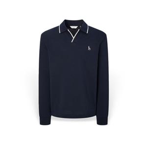 [헤지스] 남성 팁배색 오픈카라 긴팔티셔츠 HZTS5F303N2