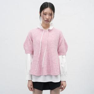 WOMAN 벌룬 플레어 하프 니트 풀오버 [PINK] / WBE3L05522