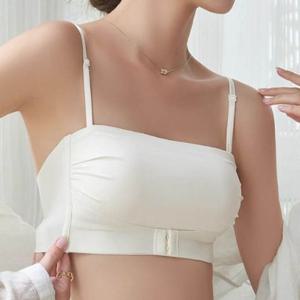 매끄럽고 봉제선 없는 편안한 앞후크 볼륨 브라