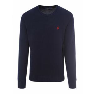 [POLO RALPH LAUREN] 라프리마 남성 크루 넥 자수 로고 코튼 스웨터 710810846001 Blue /8