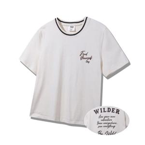 [지프] 여성 WOMEN 넥 RIB 레터링 반팔 티셔츠 JQ3TSF255