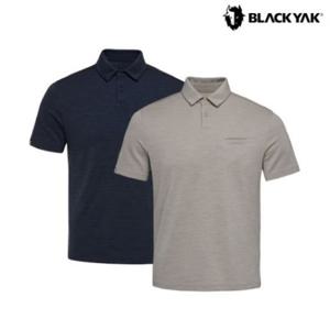 남성 메리노 울 카라 반팔티 기능성 카라 티셔츠 1BYKTFU006 GD