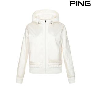 골프양말증정_PBS 여성 소재 믹스 후드 블루종 점퍼 121E3JP254