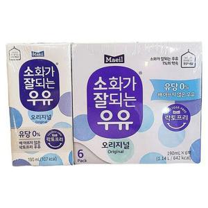 매일 소화가잘되는 멸균우유 6입 (190ml x 6) x 1개 a47492