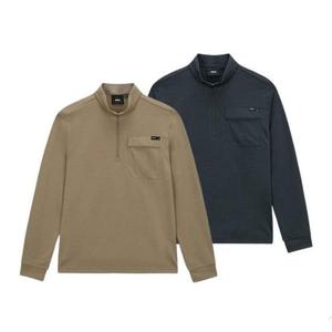 네파 남성 멜란지 조직감 하프 집업티셔츠 7K55461