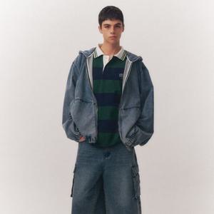 [유씨엘에이]남녀공용 데님 후드 집업 재킷 (UB3DJ80)