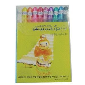 아쿠아립 파인 10색세트 젤잉크 볼펜
