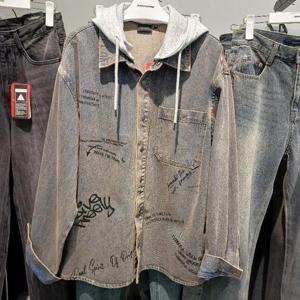 인터크루 HC17 레터링 데님셔츠 ITZ3YE01ADB