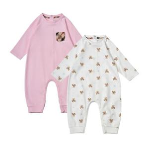 [닥스베이비]25FW 닥스베이비 베어프린트 & 솔리드 우주복 2P SET (핑크+프린트) EVF25VW04M_PK