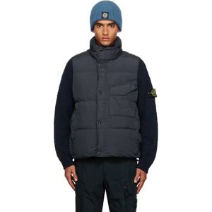 스톤아일랜드 패딩 네이비 G100003 크링클랩스 NY 다운 베스트 252828M178014