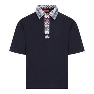Missoni 지그재그 칼라 반팔 폴로셔츠 US24S202BJ00IK S72DUNAVYREDBLUE TP949048033