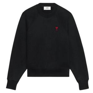 아미 남녀공용 체인스티치 하트 로고 코튼 맨투맨 BFUSW005 747