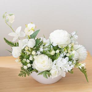 장미 센터피스 조화 미스틱로즈 set 30cm 인테리어 꽃 테이블 장식 소품 웨딩 촬영