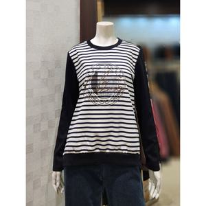 [벨라디터치][벨라디터치] V3F4TS23 줄무늬 배색 티셔츠 (P00370