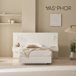 바스포르 시손느 템바보드 LED조명 평상형 호텔침대 SS+컴포트유로탑+협탁2(400+400)