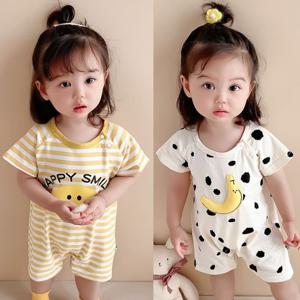반팔 스마일 바나나 아동 우주복 204643 신생아우주복 아기우주복 애기우주복 유아우주복 우주복 아기옷 아기외출복 등원룩 편안한룩 활동복