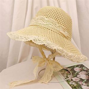 햇빛차단밀짚모자 썬셋 밀짚모자 햇빛차단 레이스포인트