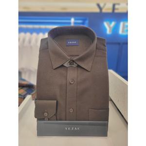 [예작셔츠] YJWBR126BR 일반핏 솔리드 기모  긴소매셔츠