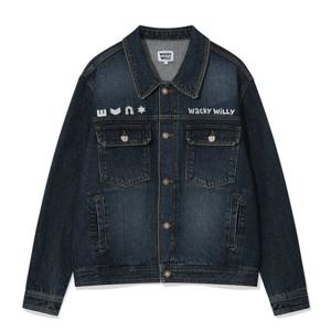와키윌리 그래픽 워싱 데님 트러커 B1 WA2503JK31 BL BK