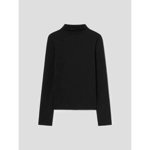 (325941LY15) [에잇세컨즈] 텐셀 스판 모크넥 긴소매 티셔츠  블랙