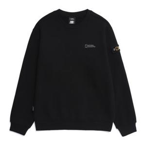 내셔널지오그래픽 N254USW920 폴리카터 스몰 로고 맨투맨 BLACK