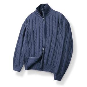 [해리슨] 꽈배기 니트 집업 WMS1055