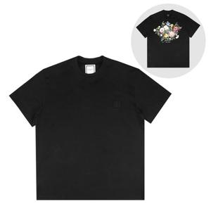25FW 우영미 W253TS06 708B 플라워 백로고 티셔츠 블랙