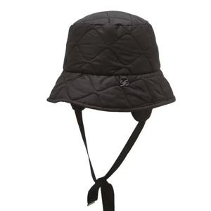 닥스골프 여성 블랙 자수 퀼팅 귀달이 패딩햇DNHE5F755BK