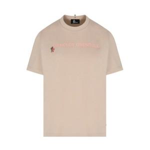 25 FW 몽클레어 그레노블 로고 엠브로이디드 크루네크 티셔츠 CK10988C0000883927